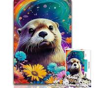 Jigsaw Puzzles for Teenagers 1000 Pieces Galaxies Otters Teenager Puzzles,Unique Birthday And Gifts for Age 14 Years Up (size 38x26cm)
