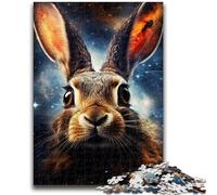Jigsaw Puzzles for Teenagers 1000 Pieces Galaxies Rabbits Teenager Puzzles,Educational Family Game Suitable for Desktop Decoration (26x38cm)