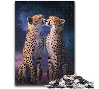 Jigsaw Puzzles for Teenagers 1000 Pieces Galaxy Cheetah Adult Jigsaw,Educational Games Wall Decoration Unique Birthday And Xmas Gifts (38x26cm)
