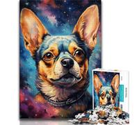 Jigsaw Puzzles for Teenagers 1000 Pieces Galaxy Chihuahua Teenager Puzzles,Unique Birthday And Gifts for Age 14 Years Up (size 38x26cm)