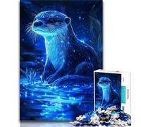 Jigsaw Puzzles for Teenagers 1000 Pieces Galaxy Otter Teenager Jigsaw,Educational Toy Funny Family Games Unique Home Decor (size 75x50cm)