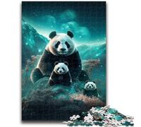 Jigsaw Puzzles for Teenagers 1000 Pieces Galaxy Panda Adult Jigsaw,Staycation Kill Time with Fully Interlocking Randomly Shaped Pieces (75x50cm)