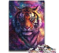Jigsaw Puzzles for Teenagers 1000 Pieces Galaxy Tiger Help The Brain Exercise Addictive Toys to Cultivate Patience Perfect Decoration 26x38cm