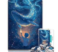 Jigsaw Puzzles for Teenagers 1000 Pieces Galaxy Whale,Toys Educational Games Stress Relieving Parent-child Interaction (38x26cm)
