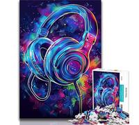 Jigsaw Puzzles for Teenagers 1000 Pieces Gaming Headset,Stress Reliever Staycation Kill Time Enhance Love between Couples (38x26cm)