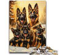 Jigsaw Puzzles for Teenagers 1000 Pieces German Shepherd Help The Brain Exercise Addictive Toys to Cultivate Patience Perfect Decoration 26x38cm