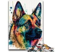 Jigsaw Puzzles for Teenagers 1000 Pieces German Shepherd Train Your Brain And Hands Parent-child Interaction for Age 14+ 50x75cm