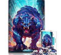 Jigsaw Puzzles for Teenagers 1000 Pieces Giant Blue Tiger Teenager Puzzles,Unique Birthday And Gifts for Age 14 Years Up (size 38x26cm)
