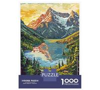 Jigsaw Puzzles for Teenagers 1000 Pieces Glacier National Park Landscape Puzzles for Adults Relax Games Presents for Women Unique Gifts for Birthday And Christmas 70x50cm/1000pcs
