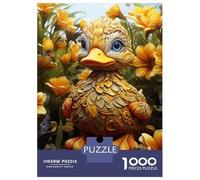 Jigsaw Puzzles for Teenagers 1000 Pieces Golden Duck Statue Garden Decoration Jigsaws for Adults Relaxing Games Analysis And Logic Difficult And Challenge 38x26cm/1000pcs