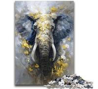 Jigsaw Puzzles for Teenagers 1000 Pieces Golden Elephant Adult Jigsaw,Stress Reliever Difficult Challenge Unique Home Decor And Gifts (75x50cm)