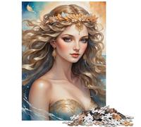 Jigsaw Puzzles for Teenagers 1000 Pieces Golden Goddess Portrait Educational Challenge Home Decoration Relax Games for And from 14 Years And over (38x52cm)