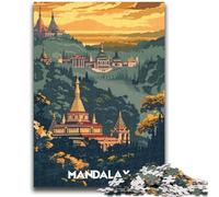 Jigsaw Puzzles for Teenagers 1000 Pieces Golden Mandalay 1000 Piece Jigsaw,Artistic Wall Decor & Birthday Gift Idea for Friends, Home Office (26x38cm)