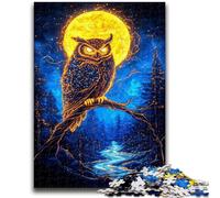 Jigsaw Puzzles for Teenagers 1000 Pieces Golden Owl Puzzles for Adults,Challenging Family Activity Games DIY Toy for Home Wall Decor Gifts (75x50cm)