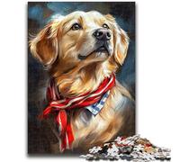 Jigsaw Puzzles for Teenagers 1000 Pieces Golden Retriever Portrait 1000 Pieces for Teenagers,Stress Reliever Difficult Challenge Secret Santa Gifts (50x75cm)