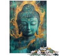Jigsaw Puzzles for Teenagers 1000 Pieces Golden Serenity Buddha's Embrace Brain Teaser Game Precision Cutting DIY Toys Improving Love between Couples Size 38x26cm