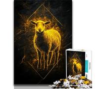 Jigsaw Puzzles for Teenagers 1000 Pieces Golden Sheep,for Educational Game Challenge Toy Deal As Gifts for The Whole Family 50x75cm