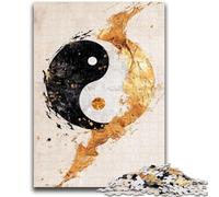 Jigsaw Puzzles for Teenagers 1000 Pieces Golden Yin And Yang Challenging To Complete But Fun And Humorous Birthday Present, Gifts, Wall Art 38x26cm