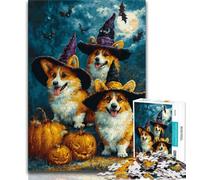 Jigsaw Puzzles for Teenagers 1000 Pieces Halloween Animals Adult Puzzles,family Fun Games Is Ideal As A Gift for The Whole Family 26x38cm