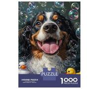 Jigsaw Puzzles for Teenagers 1000 Pieces Happy Bath Time Pup Jigsaw for Adults Relaxing Games Home Decoration Unique Gifts for Birthday And Christmas 70x50cm/1000pcs