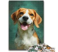 Jigsaw Puzzles for Teenagers 1000 Pieces Happy Beagle Train Your Brain And Hands Parent-child Interaction for Age 14+ 50x75cm