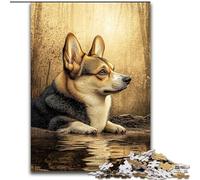 Jigsaw Puzzles for Teenagers 1000 Pieces Happy Corgi, Suitable for People Aged 14 And Above Challenging To Complete But Fun And Humorous Great Gift (Size 26x38cm)