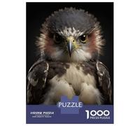 Jigsaw Puzzles for Teenagers 1000 Pieces Hawk Looking At The Camera Teenager Puzzles Relaxing Games Hand Speed Race for Is Ideal As A Gift 38x26cm/1000pcs
