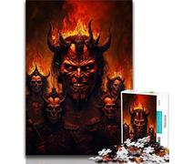 Jigsaw Puzzles for Teenagers 1000 Pieces Hell Demons Adult Jigsaw,Staycation Kill Time with Fully Interlocking Randomly Shaped Pieces 26x38cm