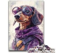 Jigsaw Puzzles for Teenagers 1000 Pieces Hero Dachshund Vibrant And Unique Design Relaxing & Challenging Puzzle Experience 26x38cm