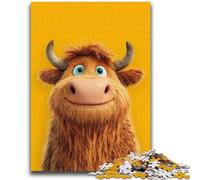 Jigsaw Puzzles for Teenagers 1000 Pieces Highland Cow for And 14 Years And over Educational Challenge Fun Activities at Home, Birthday Gifts, Travel Gifts 26x38cm