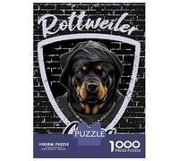 Jigsaw Puzzles for Teenagers 1000 Pieces Hip Hop Rottweiler Gang Puzzles for Adults Hands-on Game Improve Memory Parent-child Interaction 70x50cm/1000pcs
