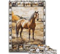 Jigsaw Puzzles for Teenagers 1000 Pieces Horse Collage Puzzles for Adults,Challenging Family Activity Games DIY Toy for Home Wall Decor Gifts (38x26cm)