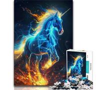 Jigsaw Puzzles for Teenagers 1000 Pieces Horses with Lightning Teenager Puzzles,Unique Birthday And Gifts for Age 14 Years Up (size 75x50cm)