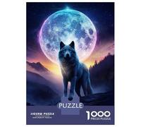 Jigsaw Puzzles for Teenagers 1000 Pieces Howl At The Moon Jigsaw Puzzle DIY Toys Stress Reliever Parent-child Interaction 38x26cm/1000pcs