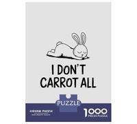 Jigsaw Puzzles for Teenagers 1000 Pieces I Dont Carrot All Bunny Jigsaws for Adults Relaxing Games Analysis And Logic Difficult And Challenge 70x50cm/1000pcs