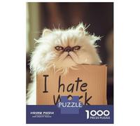 Jigsaw Puzzles for Teenagers 1000 Pieces I Hate Work Puzzles for Adults Hands-on Game Improve Memory Parent-child Interaction 52x38cm/1000pcs