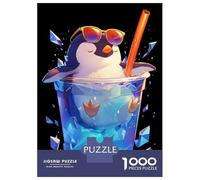 Jigsaw Puzzles for Teenagers 1000 Pieces Ice Cold Penguin Drink Adult Puzzles Toy Wall Decor But Fun And Humorous Unique Gifts for Birthday And Christmas 70x50cm/1000pcs