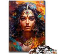 Jigsaw Puzzles for Teenagers 1000 Pieces Indian Princess Adult Puzzles,Fun Games Wall Decoration Unique Birthday And Xmas Gifts (50x75cm)