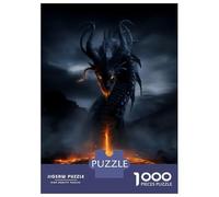 Jigsaw Puzzles for Teenagers 1000 Pieces Infernal Wyrm - Summoned Flame of The Abyss Puzzle for Adults Relaxing Games Home Decoration for Is Ideal As A Gift 38x26cm/1000pcs