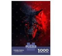 Jigsaw Puzzles for Teenagers 1000 Pieces Inferno Eyes of The Wolf Puzzles for Adults Hands-on Game Difficult Challenge for Is Ideal As A Gift 70x50cm/1000pcs