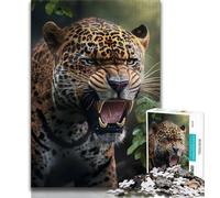 Jigsaw Puzzles for Teenagers 1000 Pieces Jaguar Adult Puzzles,Fun Games Wall Decoration Unique Birthday And Xmas Gifts 38x26cm