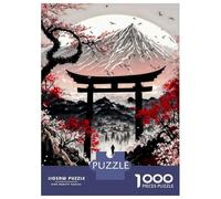 Jigsaw Puzzles for Teenagers 1000 Pieces Japan Cherry Blossom Tori Jigsaws for Adults Fun Games For Family Fun for Is Ideal As A Gift 52x38cm/1000pcs