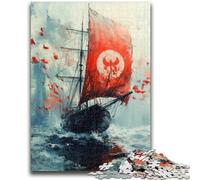 Jigsaw Puzzles for Teenagers 1000 Pieces Japanese Ancien Boat Puzzles,Challenging Game Gifts for Is Ideal As A Gift for The Whole Family (75x50cm)