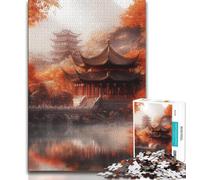 Jigsaw Puzzles for Teenagers 1000 Pieces Japanese Temples Adult Jigsaw,Stress Reliever Difficult Challenge Unique Home Decor And Gifts 26x38cm