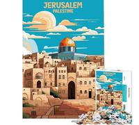Jigsaw Puzzles for Teenagers 1000 Pieces Jerusalem Palestine Design Educational Challenge Difficult Hard Brain Teaser Game for And from 14 Years And over (50x75cm)