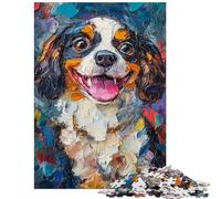 Jigsaw Puzzles for Teenagers 1000 Pieces Joyful Canine Portrait Brain Teaser Game Precision Cutting DIY Toys Improving Love between Couples Size 75x50cm
