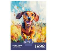 Jigsaw Puzzles for Teenagers 1000 Pieces Joyful Dachshund Leap Jigsaw for Adults Relaxing Games Home Decoration Unique Gifts for Birthday And Christmas 70x50cm/1000pcs