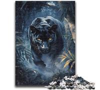 Jigsaw Puzzles for Teenagers 1000 Pieces Jungle Black Panther Adult Jigsaw,Educational Games Wall Decoration Unique Birthday And Xmas Gifts (38x26cm)