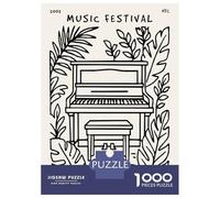 Jigsaw Puzzles for Teenagers 1000 Pieces Jungle Jazz Music Festival Puzzles for Adults Hands-on Game Improve Memory Parent-child Interaction 70x50cm/1000pcs