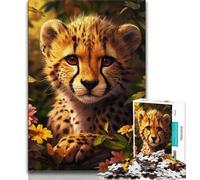 Jigsaw Puzzles for Teenagers 1000 Pieces Jungle Leopard 1000 Pieces for Teenagers,Learning Educational Toys Family Games Unique Birthday And Gifts (size 38x26cm)